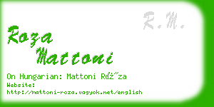 roza mattoni business card